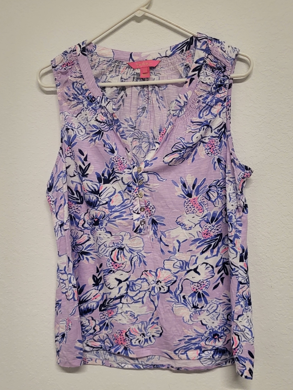 Lilly Pulitzer Purple Essie Top Trunks In The Air Size XL